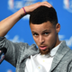 Steph Curry after viewing some dank memes; Photo via Getty